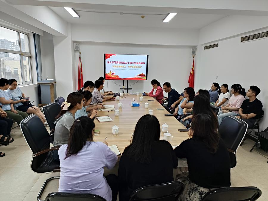 两支部就学习党的二十届三中全会进行交流讨论