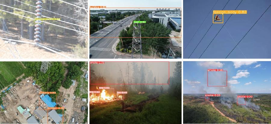 图2.输电线路目标检测结果示意图