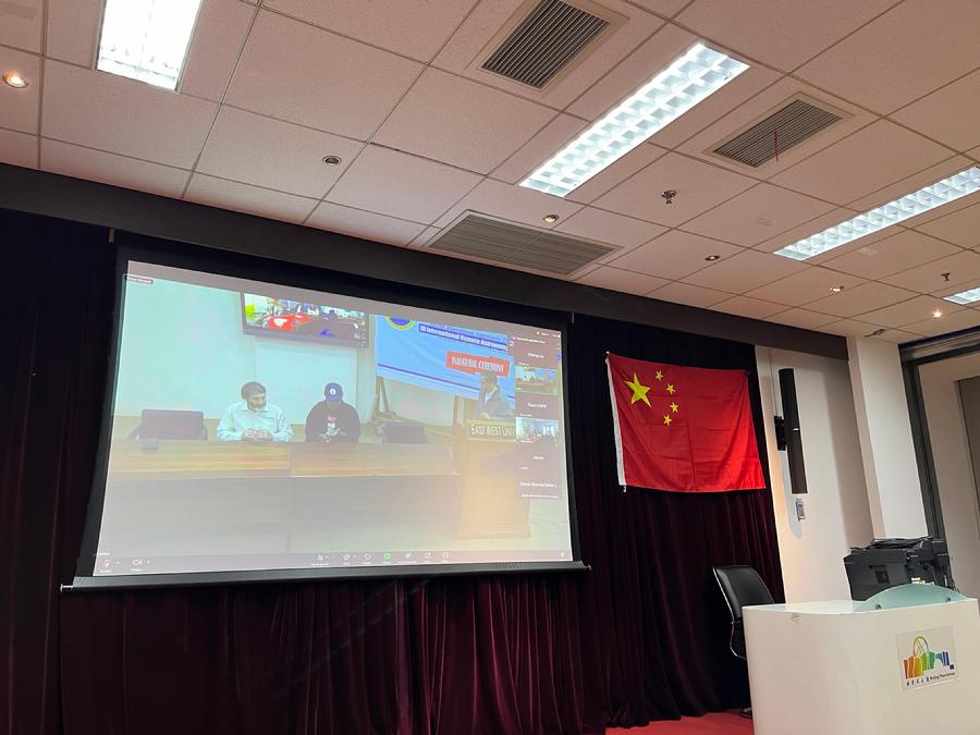 中国代表队远程参加开幕式